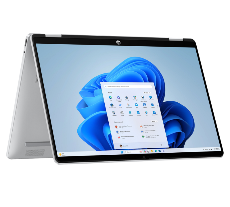 HP OmniBook 5 Flip Intel Core 7 150U 16GB RAM 512GB SSD 14 Inch 2K Touch Glacier silver Laptop Model fp0023dx (B86Q7UA)